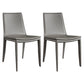 Contemporary Leather Curved Side Chair Matte Finish Parsons Chair Grey 2 Piece Set Clearhalo ' kitchen&dining_furn' 'Dining Chairs' 'Dining Tables & Seating' 'dining_chair' 'furn' 'furn_dining_chair' 'Furniture' 'furniture_dining_chair' 'Kitchen & Dining Furniture' 'kitchen' 4414300