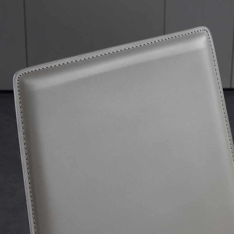 Contemporary Leather Curved Side Chair Matte Finish Parsons Chair Clearhalo ' kitchen&dining_furn' 'Dining Chairs' 'Dining Tables & Seating' 'dining_chair' 'furn' 'furn_dining_chair' 'Furniture' 'furniture_dining_chair' 'Kitchen & Dining Furniture' 'kitchen' 4414301