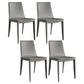 Contemporary Leather Curved Side Chair Matte Finish Parsons Chair Grey 4 Piece Set Clearhalo ' kitchen&dining_furn' 'Dining Chairs' 'Dining Tables & Seating' 'dining_chair' 'furn' 'furn_dining_chair' 'Furniture' 'furniture_dining_chair' 'Kitchen & Dining Furniture' 'kitchen' 4414302