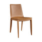 Contemporary Leather Curved Side Chair Matte Finish Parsons Chair Orange 1 Piece Clearhalo ' kitchen&dining_furn' 'Dining Chairs' 'Dining Tables & Seating' 'dining_chair' 'furn' 'furn_dining_chair' 'Furniture' 'furniture_dining_chair' 'Kitchen & Dining Furniture' 'kitchen' 4414303