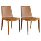 Contemporary Leather Curved Side Chair Matte Finish Parsons Chair Orange 2 Piece Set Clearhalo ' kitchen&dining_furn' 'Dining Chairs' 'Dining Tables & Seating' 'dining_chair' 'furn' 'furn_dining_chair' 'Furniture' 'furniture_dining_chair' 'Kitchen & Dining Furniture' 'kitchen' 4414305