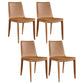 Contemporary Leather Curved Side Chair Matte Finish Parsons Chair Orange 4 Piece Set Clearhalo ' kitchen&dining_furn' 'Dining Chairs' 'Dining Tables & Seating' 'dining_chair' 'furn' 'furn_dining_chair' 'Furniture' 'furniture_dining_chair' 'Kitchen & Dining Furniture' 'kitchen' 4414307