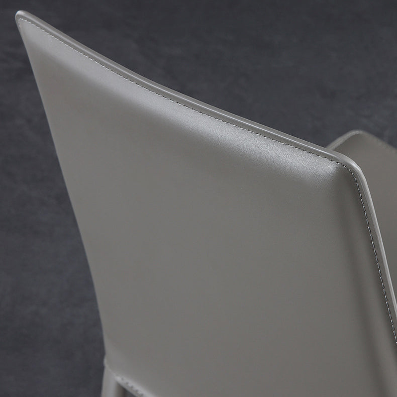 Contemporary Leather Curved Side Chair Matte Finish Parsons Chair Clearhalo ' kitchen&dining_furn' 'Dining Chairs' 'Dining Tables & Seating' 'dining_chair' 'furn' 'furn_dining_chair' 'Furniture' 'furniture_dining_chair' 'Kitchen & Dining Furniture' 'kitchen' 4414308