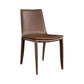 Contemporary Leather Curved Side Chair Matte Finish Parsons Chair Brown 1 Piece Clearhalo ' kitchen&dining_furn' 'Dining Chairs' 'Dining Tables & Seating' 'dining_chair' 'furn' 'furn_dining_chair' 'Furniture' 'furniture_dining_chair' 'Kitchen & Dining Furniture' 'kitchen' 4414309