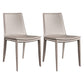 Contemporary Leather Curved Side Chair Matte Finish Parsons Chair Light Khaki 2 Piece Set Clearhalo ' kitchen&dining_furn' 'Dining Chairs' 'Dining Tables & Seating' 'dining_chair' 'furn' 'furn_dining_chair' 'Furniture' 'furniture_dining_chair' 'Kitchen & Dining Furniture' 'kitchen' 4414317