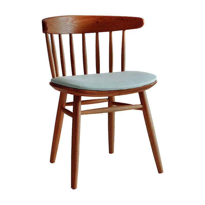Contemporary Windsor Back Side Chair Solid Wood Dining Armless Chair Red Brown 1 Piece Clearhalo ' kitchen&dining_furn' 'Dining Chairs' 'Dining Tables & Seating' 'dining_chair' 'furn' 'furn_dining_chair' 'Furniture' 'furniture_dining_chair' 'Kitchen & Dining Furniture' 'kitchen' 4414337