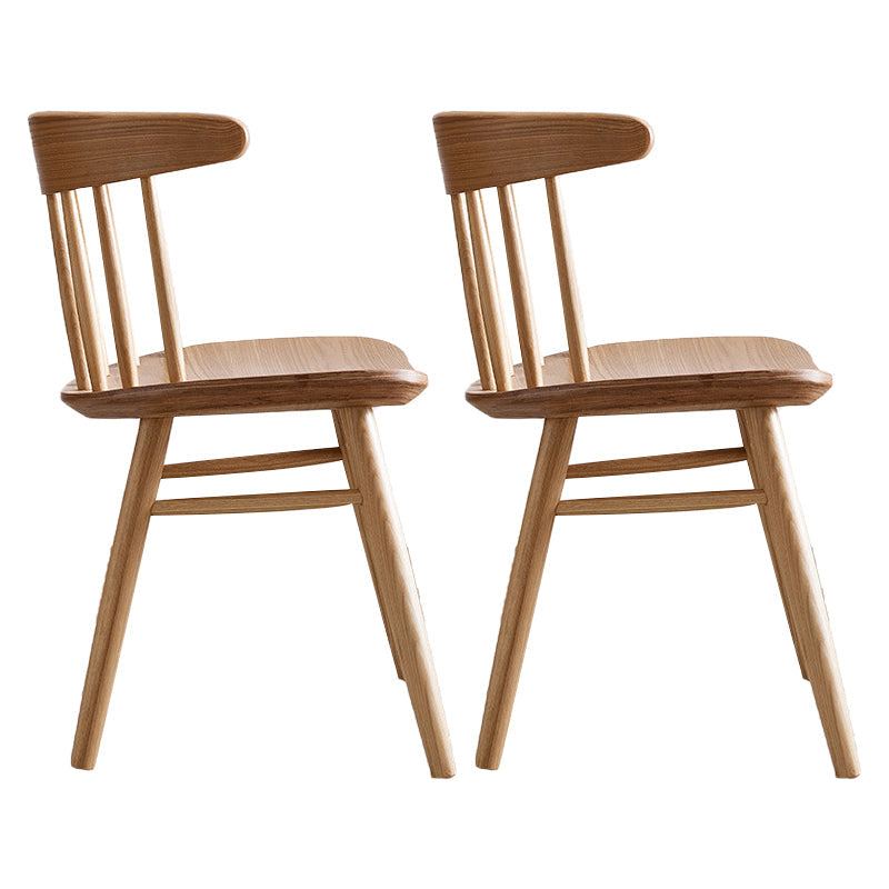 Contemporary Windsor Back Side Chair Solid Wood Dining Armless Chair Natural 2 Piece Set Clearhalo ' kitchen&dining_furn' 'Dining Chairs' 'Dining Tables & Seating' 'dining_chair' 'furn' 'furn_dining_chair' 'Furniture' 'furniture_dining_chair' 'Kitchen & Dining Furniture' 'kitchen' 4414350