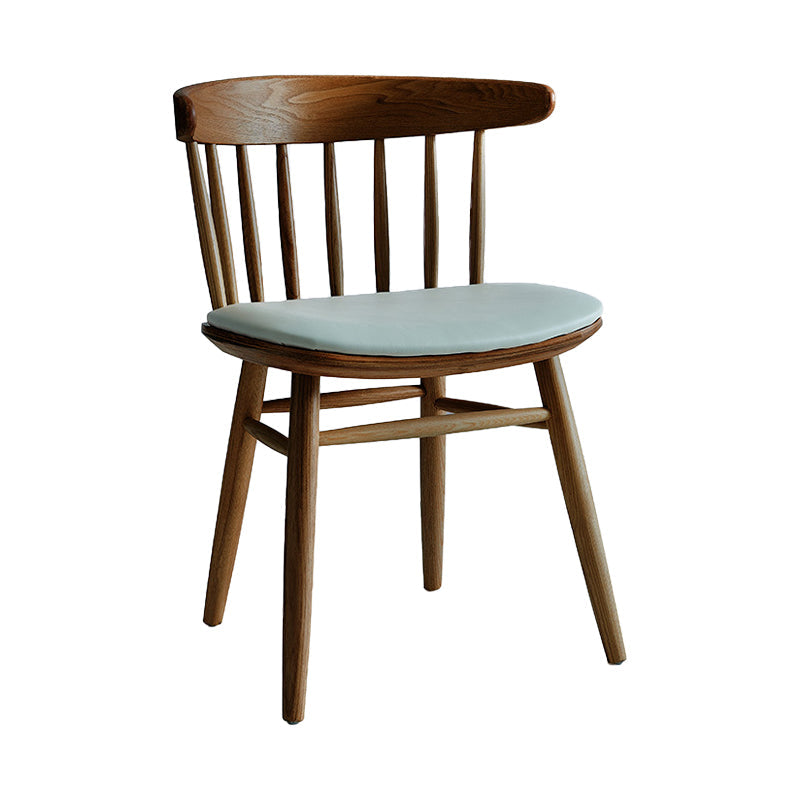 Contemporary Windsor Back Side Chair Solid Wood Dining Armless Chair Walnut 1 Piece Clearhalo ' kitchen&dining_furn' 'Dining Chairs' 'Dining Tables & Seating' 'dining_chair' 'furn' 'furn_dining_chair' 'Furniture' 'furniture_dining_chair' 'Kitchen & Dining Furniture' 'kitchen' 4414354