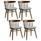 Contemporary Windsor Back Side Chair Solid Wood Dining Armless Chair Walnut 4 Piece Set Clearhalo ' kitchen&dining_furn' 'Dining Chairs' 'Dining Tables & Seating' 'dining_chair' 'furn' 'furn_dining_chair' 'Furniture' 'furniture_dining_chair' 'Kitchen & Dining Furniture' 'kitchen' 4414356