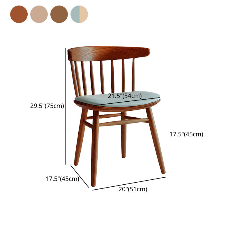 Contemporary Windsor Back Side Chair Solid Wood Dining Armless Chair Clearhalo ' kitchen&dining_furn' 'Dining Chairs' 'Dining Tables & Seating' 'dining_chair' 'furn' 'furn_dining_chair' 'Furniture' 'furniture_dining_chair' 'Kitchen & Dining Furniture' 'kitchen' 4414357