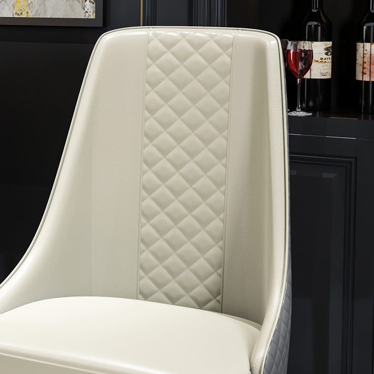 Contemporary Leather Curved Side Chair Matte Finish Parsons Chairs Clearhalo ' kitchen&dining_furn' 'Dining Chairs' 'Dining Tables & Seating' 'dining_chair' 'furn' 'furn_dining_chair' 'Furniture' 'furniture_dining_chair' 'Kitchen & Dining Furniture' 'kitchen' 4414373