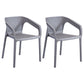 Modern Plastic Kitchen Dining Armchair Solid Back Dining Chair for Home Use Grey 2 Piece Set Clearhalo ' kitchen&dining_furn' 'Dining Chairs' 'Dining Tables & Seating' 'dining_chair' 'furn' 'furn_dining_chair' 'Furniture' 'furniture_dining_chair' 'Kitchen & Dining Furniture' 'kitchen' 4414392