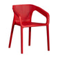 Modern Plastic Kitchen Dining Armchair Solid Back Dining Chair for Home Use Red 1 Piece Clearhalo ' kitchen&dining_furn' 'Dining Chairs' 'Dining Tables & Seating' 'dining_chair' 'furn' 'furn_dining_chair' 'Furniture' 'furniture_dining_chair' 'Kitchen & Dining Furniture' 'kitchen' 4414399