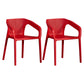 Modern Plastic Kitchen Dining Armchair Solid Back Dining Chair for Home Use Red 2 Piece Set Clearhalo ' kitchen&dining_furn' 'Dining Chairs' 'Dining Tables & Seating' 'dining_chair' 'furn' 'furn_dining_chair' 'Furniture' 'furniture_dining_chair' 'Kitchen & Dining Furniture' 'kitchen' 4414400