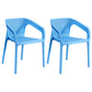 Modern Plastic Kitchen Dining Armchair Solid Back Dining Chair for Home Use Sky Blue 2 Piece Set Clearhalo ' kitchen&dining_furn' 'Dining Chairs' 'Dining Tables & Seating' 'dining_chair' 'furn' 'furn_dining_chair' 'Furniture' 'furniture_dining_chair' 'Kitchen & Dining Furniture' 'kitchen' 4414406