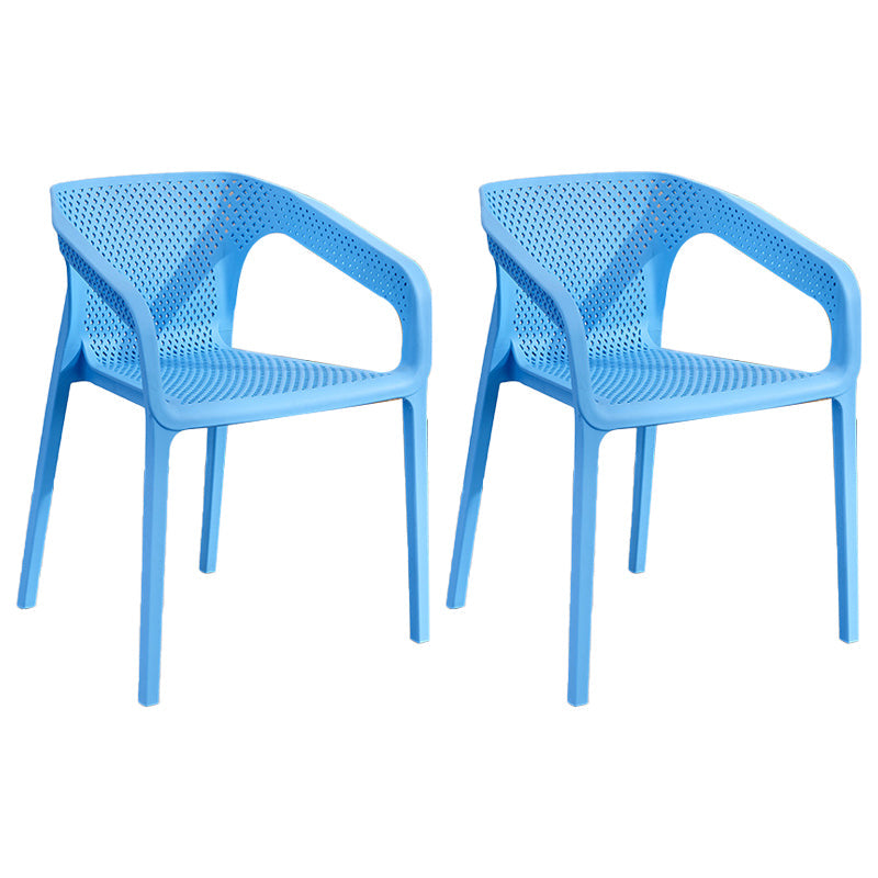 Modern Plastic Kitchen Dining Armchair Solid Back Dining Chair for Home Use Sky Blue 2 Piece Set Clearhalo ' kitchen&dining_furn' 'Dining Chairs' 'Dining Tables & Seating' 'dining_chair' 'furn' 'furn_dining_chair' 'Furniture' 'furniture_dining_chair' 'Kitchen & Dining Furniture' 'kitchen' 4414406