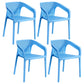 Modern Plastic Kitchen Dining Armchair Solid Back Dining Chair for Home Use Sky Blue 4 Piece Set Clearhalo ' kitchen&dining_furn' 'Dining Chairs' 'Dining Tables & Seating' 'dining_chair' 'furn' 'furn_dining_chair' 'Furniture' 'furniture_dining_chair' 'Kitchen & Dining Furniture' 'kitchen' 4414407