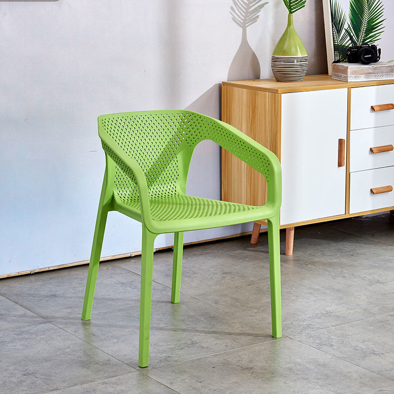 Modern Plastic Kitchen Dining Armchair Solid Back Dining Chair for Home Use Green 1 Piece Clearhalo ' kitchen&dining_furn' 'Dining Chairs' 'Dining Tables & Seating' 'dining_chair' 'furn' 'furn_dining_chair' 'Furniture' 'furniture_dining_chair' 'Kitchen & Dining Furniture' 'kitchen' 4414408