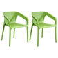 Modern Plastic Kitchen Dining Armchair Solid Back Dining Chair for Home Use Green 2 Piece Set Clearhalo ' kitchen&dining_furn' 'Dining Chairs' 'Dining Tables & Seating' 'dining_chair' 'furn' 'furn_dining_chair' 'Furniture' 'furniture_dining_chair' 'Kitchen & Dining Furniture' 'kitchen' 4414409
