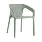 Modern Plastic Kitchen Dining Armchair Solid Back Dining Chair for Home Use Gray-Green 1 Piece Clearhalo ' kitchen&dining_furn' 'Dining Chairs' 'Dining Tables & Seating' 'dining_chair' 'furn' 'furn_dining_chair' 'Furniture' 'furniture_dining_chair' 'Kitchen & Dining Furniture' 'kitchen' 4414414