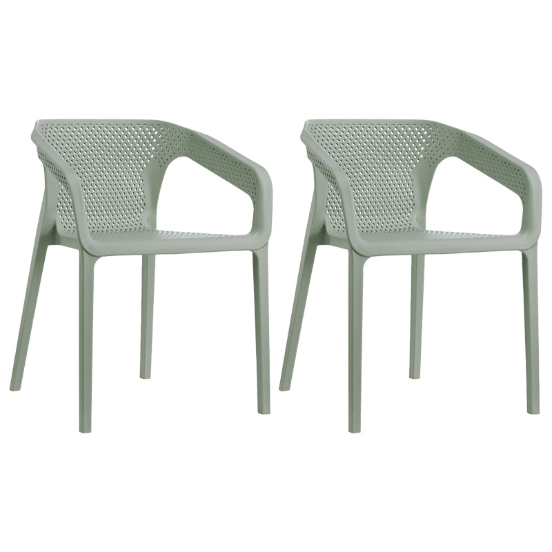 Modern Plastic Kitchen Dining Armchair Solid Back Dining Chair for Home Use Gray-Green 2 Piece Set Clearhalo ' kitchen&dining_furn' 'Dining Chairs' 'Dining Tables & Seating' 'dining_chair' 'furn' 'furn_dining_chair' 'Furniture' 'furniture_dining_chair' 'Kitchen & Dining Furniture' 'kitchen' 4414415