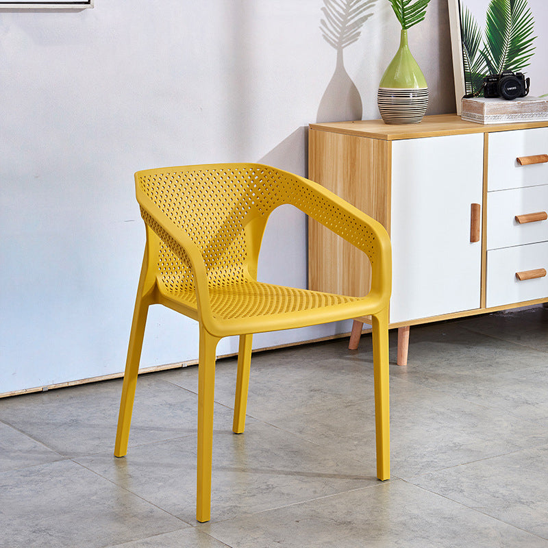 Modern Plastic Kitchen Dining Armchair Solid Back Dining Chair for Home Use Ginger 1 Piece Clearhalo ' kitchen&dining_furn' 'Dining Chairs' 'Dining Tables & Seating' 'dining_chair' 'furn' 'furn_dining_chair' 'Furniture' 'furniture_dining_chair' 'Kitchen & Dining Furniture' 'kitchen' 4414417