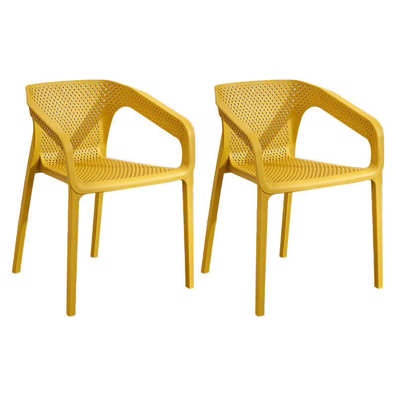 Modern Plastic Kitchen Dining Armchair Solid Back Dining Chair for Home Use Ginger 2 Piece Set Clearhalo ' kitchen&dining_furn' 'Dining Chairs' 'Dining Tables & Seating' 'dining_chair' 'furn' 'furn_dining_chair' 'Furniture' 'furniture_dining_chair' 'Kitchen & Dining Furniture' 'kitchen' 4414418