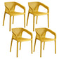 Modern Plastic Kitchen Dining Armchair Solid Back Dining Chair for Home Use Ginger 4 Piece Set Clearhalo ' kitchen&dining_furn' 'Dining Chairs' 'Dining Tables & Seating' 'dining_chair' 'furn' 'furn_dining_chair' 'Furniture' 'furniture_dining_chair' 'Kitchen & Dining Furniture' 'kitchen' 4414419