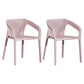 Modern Plastic Kitchen Dining Armchair Solid Back Dining Chair for Home Use Rose Bloom 2 Piece Set Clearhalo ' kitchen&dining_furn' 'Dining Chairs' 'Dining Tables & Seating' 'dining_chair' 'furn' 'furn_dining_chair' 'Furniture' 'furniture_dining_chair' 'Kitchen & Dining Furniture' 'kitchen' 4414421