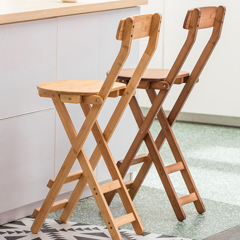 Indoor Minimalism Wood Backrest Barstools Folding Counter Stools, 1 Piece Clearhalo 'Bar Furniture' 'Bar Stools' 'bar_stools' 'furn' 'furn_bar_stools' 'furniture_bar_stools' 'Kitchen & Dining Furniture' 'kitchen&dining_furn' 'kitchen' 'kitchen_furn' Furniture' 4415773