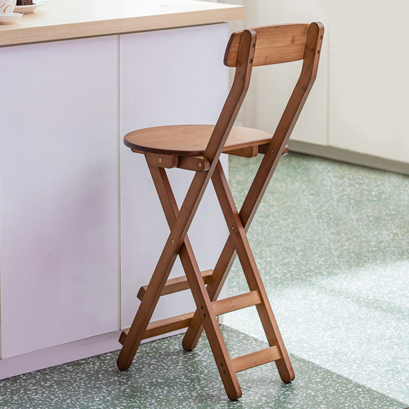 Indoor Minimalism Wood Backrest Barstools Folding Counter Stools, 1 Piece Clearhalo 'Bar Furniture' 'Bar Stools' 'bar_stools' 'furn' 'furn_bar_stools' 'furniture_bar_stools' 'Kitchen & Dining Furniture' 'kitchen&dining_furn' 'kitchen' 'kitchen_furn' Furniture' 4415776