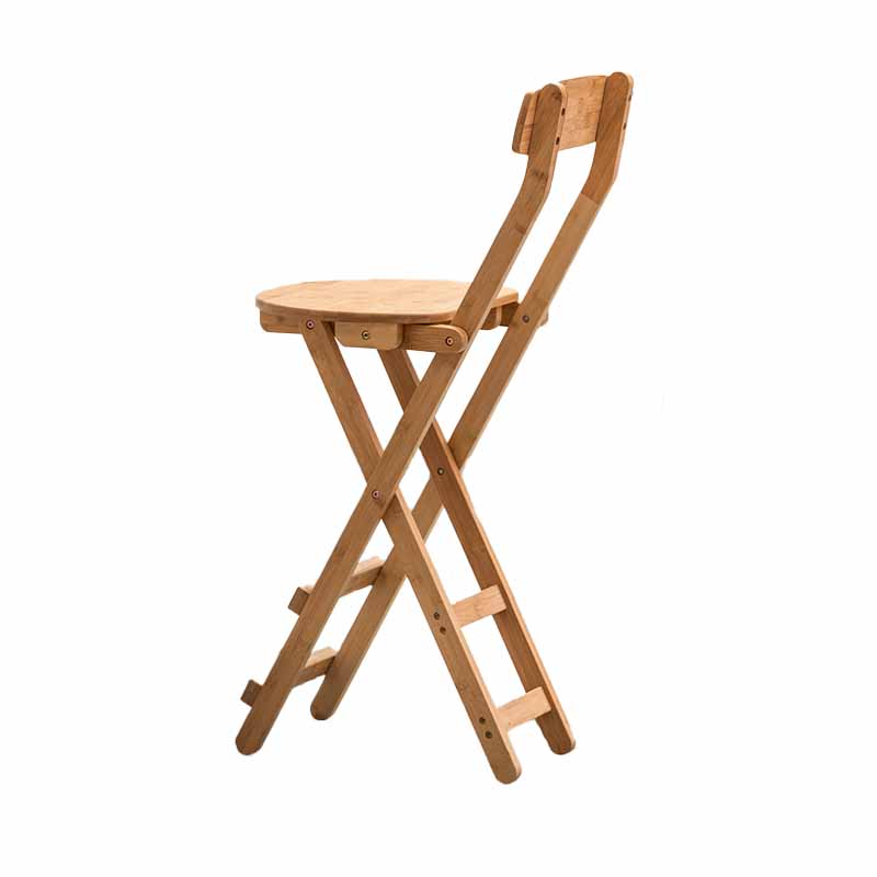 Indoor Minimalism Wood Backrest Barstools Folding Counter Stools, 1 Piece Natural Counter Stool(27"H) Clearhalo 'Bar Furniture' 'Bar Stools' 'bar_stools' 'furn' 'furn_bar_stools' 'furniture_bar_stools' 'Kitchen & Dining Furniture' 'kitchen&dining_furn' 'kitchen' 'kitchen_furn' Furniture' 4415777