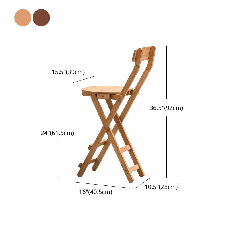 Indoor Minimalism Wood Backrest Barstools Folding Counter Stools, 1 Piece Clearhalo 'Bar Furniture' 'Bar Stools' 'bar_stools' 'furn' 'furn_bar_stools' 'furniture_bar_stools' 'Kitchen & Dining Furniture' 'kitchen&dining_furn' 'kitchen' 'kitchen_furn' Furniture' 4415785