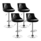 Indoor Modern Leather Bat Stool Bucket Adjustable Backrest Counter Height Stool Black 4 Piece Set Clearhalo 'Bar Furniture' 'Bar Stools' 'bar_stools' 'furn' 'furn_bar_stools' 'furniture_bar_stools' 'Kitchen & Dining Furniture' 'kitchen&dining_furn' 'kitchen' 'kitchen_furn' Furniture' 4415791
