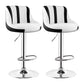 Indoor Modern Leather Bat Stool Bucket Adjustable Backrest Counter Height Stool White-Black 2 Piece Set Clearhalo 'Bar Furniture' 'Bar Stools' 'bar_stools' 'furn' 'furn_bar_stools' 'furniture_bar_stools' 'Kitchen & Dining Furniture' 'kitchen&dining_furn' 'kitchen' 'kitchen_furn' Furniture' 4415795