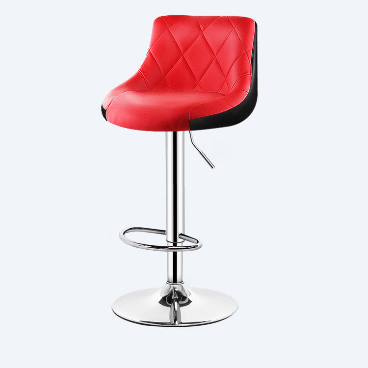 Indoor Modern Leather Bat Stool Bucket Adjustable Backrest Counter Height Stool Clearhalo 'Bar Furniture' 'Bar Stools' 'bar_stools' 'furn' 'furn_bar_stools' 'furniture_bar_stools' 'Kitchen & Dining Furniture' 'kitchen&dining_furn' 'kitchen' 'kitchen_furn' Furniture' 4415796