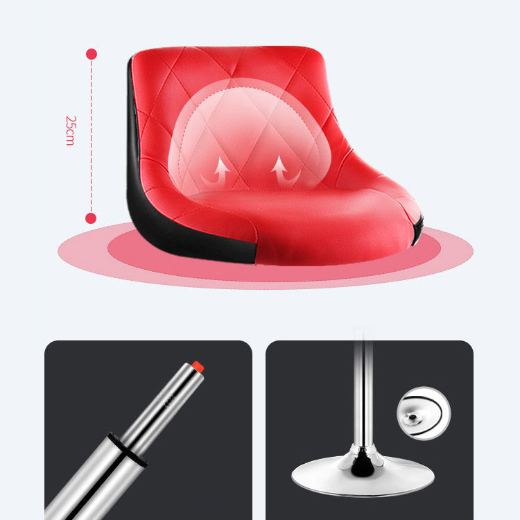 Indoor Modern Leather Bat Stool Bucket Adjustable Backrest Counter Height Stool Clearhalo 'Bar Furniture' 'Bar Stools' 'bar_stools' 'furn' 'furn_bar_stools' 'furniture_bar_stools' 'Kitchen & Dining Furniture' 'kitchen&dining_furn' 'kitchen' 'kitchen_furn' Furniture' 4415800