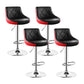 Indoor Modern Leather Bat Stool Bucket Adjustable Backrest Counter Height Stool Black-Red 4 Piece Set Clearhalo 'Bar Furniture' 'Bar Stools' 'bar_stools' 'furn' 'furn_bar_stools' 'furniture_bar_stools' 'Kitchen & Dining Furniture' 'kitchen&dining_furn' 'kitchen' 'kitchen_furn' Furniture' 4415803