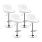 Indoor Modern Leather Bat Stool Bucket Adjustable Backrest Counter Height Stool Gloss White 4 Piece Set Clearhalo 'Bar Furniture' 'Bar Stools' 'bar_stools' 'furn' 'furn_bar_stools' 'furniture_bar_stools' 'Kitchen & Dining Furniture' 'kitchen&dining_furn' 'kitchen' 'kitchen_furn' Furniture' 4415806