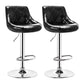 Indoor Modern Leather Bat Stool Bucket Adjustable Backrest Counter Height Stool Gloss Black 2 Piece Set Clearhalo 'Bar Furniture' 'Bar Stools' 'bar_stools' 'furn' 'furn_bar_stools' 'furniture_bar_stools' 'Kitchen & Dining Furniture' 'kitchen&dining_furn' 'kitchen' 'kitchen_furn' Furniture' 4415808