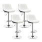Indoor Modern Leather Bat Stool Bucket Adjustable Backrest Counter Height Stool Black Outer & White Inner 4 Piece Set Clearhalo 'Bar Furniture' 'Bar Stools' 'bar_stools' 'furn' 'furn_bar_stools' 'furniture_bar_stools' 'Kitchen & Dining Furniture' 'kitchen&dining_furn' 'kitchen' 'kitchen_furn' Furniture' 4415812