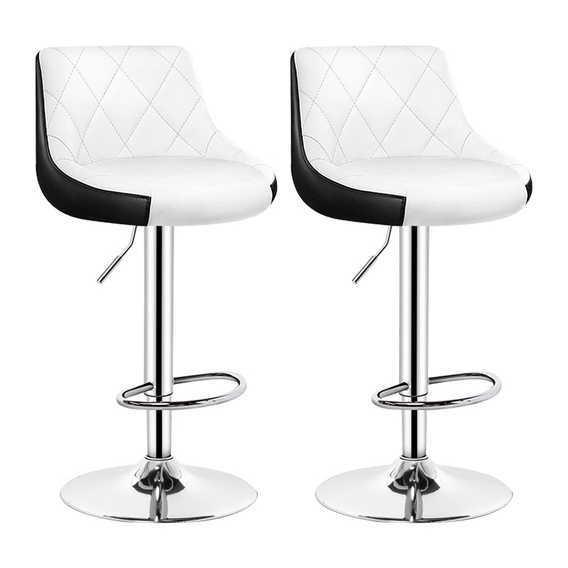Indoor Modern Leather Bat Stool Bucket Adjustable Backrest Counter Height Stool White Inner 2 Piece Set Clearhalo 'Bar Furniture' 'Bar Stools' 'bar_stools' 'furn' 'furn_bar_stools' 'furniture_bar_stools' 'Kitchen & Dining Furniture' 'kitchen&dining_furn' 'kitchen' 'kitchen_furn' Furniture' 4415817