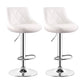 Indoor Modern Leather Bat Stool Bucket Adjustable Backrest Counter Height Stool White 2 Piece Set Clearhalo 'Bar Furniture' 'Bar Stools' 'bar_stools' 'furn' 'furn_bar_stools' 'furniture_bar_stools' 'Kitchen & Dining Furniture' 'kitchen&dining_furn' 'kitchen' 'kitchen_furn' Furniture' 4415820