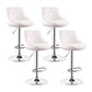 Indoor Modern Leather Bat Stool Bucket Adjustable Backrest Counter Height Stool White 4 Piece Set Clearhalo 'Bar Furniture' 'Bar Stools' 'bar_stools' 'furn' 'furn_bar_stools' 'furniture_bar_stools' 'Kitchen & Dining Furniture' 'kitchen&dining_furn' 'kitchen' 'kitchen_furn' Furniture' 4415821