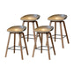Contemporary Solid Wood Barstool Indoor Bar Stool with Low Back for Kitchen Grey 4 Piece Set Counter Stool(26"H) Clearhalo 'Bar Furniture' 'Bar Stools' 'bar_stools' 'furn' 'furn_bar_stools' 'furniture_bar_stools' 'Kitchen & Dining Furniture' 'kitchen&dining_furn' 'kitchen' 'kitchen_furn' Furniture' 4415843