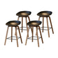Contemporary Solid Wood Barstool Indoor Bar Stool with Low Back for Kitchen Gloss Black 4 Piece Set Counter Stool(26"H) Clearhalo 'Bar Furniture' 'Bar Stools' 'bar_stools' 'furn' 'furn_bar_stools' 'furniture_bar_stools' 'Kitchen & Dining Furniture' 'kitchen&dining_furn' 'kitchen' 'kitchen_furn' Furniture' 4415847