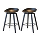 Contemporary Solid Wood Barstool Indoor Bar Stool with Low Back for Kitchen Black 2 Piece Set Counter Stool(26"H) Clearhalo 'Bar Furniture' 'Bar Stools' 'bar_stools' 'furn' 'furn_bar_stools' 'furniture_bar_stools' 'Kitchen & Dining Furniture' 'kitchen&dining_furn' 'kitchen' 'kitchen_furn' Furniture' 4415849