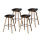 Contemporary Solid Wood Barstool Indoor Bar Stool with Low Back for Kitchen Gloss Black 4 Piece Set Bar Stool(30"H) Clearhalo 'Bar Furniture' 'Bar Stools' 'bar_stools' 'furn' 'furn_bar_stools' 'furniture_bar_stools' 'Kitchen & Dining Furniture' 'kitchen&dining_furn' 'kitchen' 'kitchen_furn' Furniture' 4415853