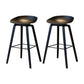 Contemporary Solid Wood Barstool Indoor Bar Stool with Low Back for Kitchen Black 2 Piece Set Bar Stool(30"H) Clearhalo 'Bar Furniture' 'Bar Stools' 'bar_stools' 'furn' 'furn_bar_stools' 'furniture_bar_stools' 'Kitchen & Dining Furniture' 'kitchen&dining_furn' 'kitchen' 'kitchen_furn' Furniture' 4415855