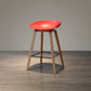 Contemporary Solid Wood Barstool Indoor Bar Stool with Low Back for Kitchen Red 1 Piece Counter Stool(26"H) Clearhalo 'Bar Furniture' 'Bar Stools' 'bar_stools' 'furn' 'furn_bar_stools' 'furniture_bar_stools' 'Kitchen & Dining Furniture' 'kitchen&dining_furn' 'kitchen' 'kitchen_furn' Furniture' 4415860